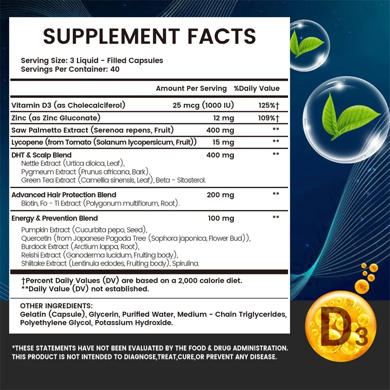 DHT Blockers for Men - Contain - đánh giá và giá Biotin Hair Growth