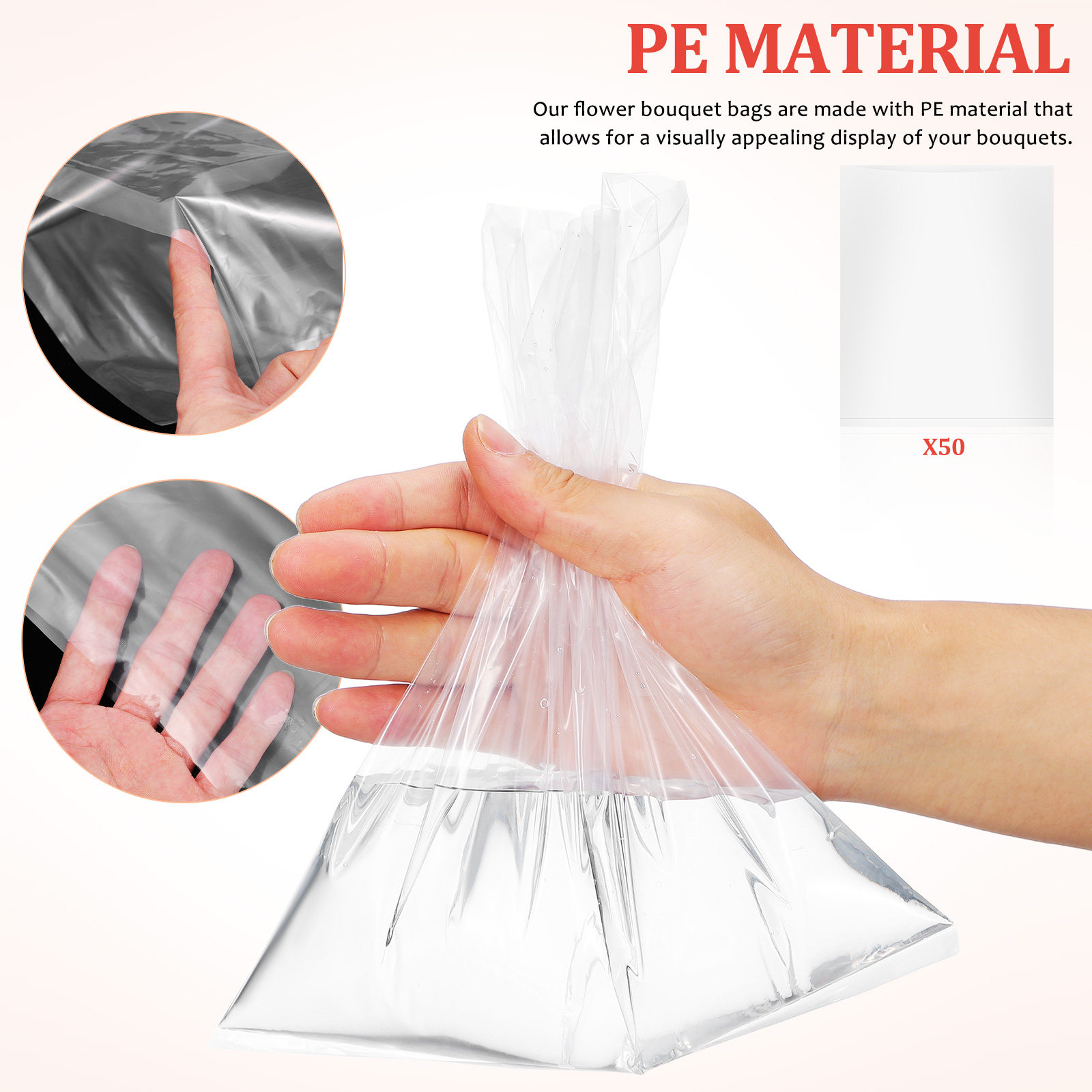 50pcs Flower Bags Plastic Fres - đánh giá và giá Nutrition & Fitness Hub Photos