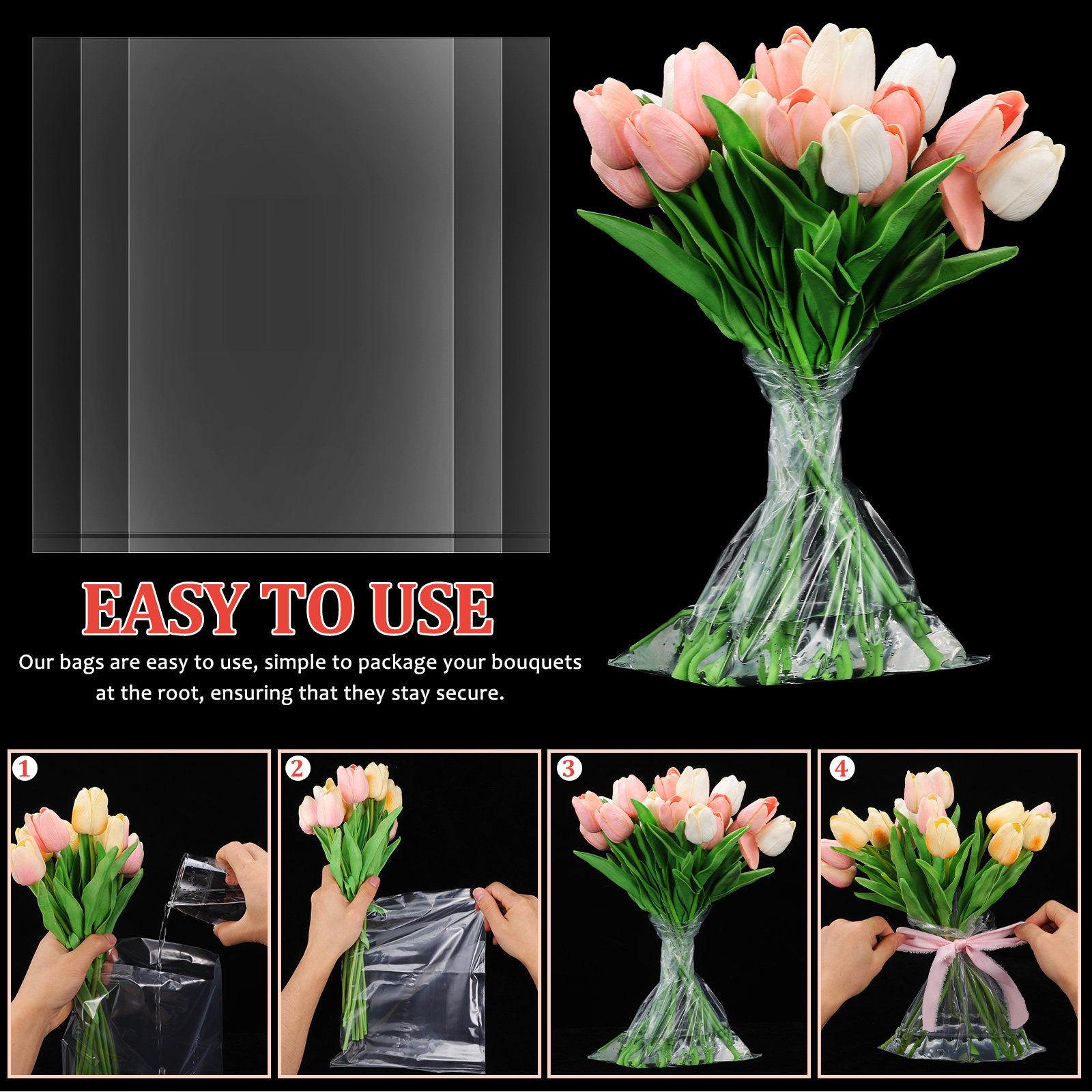50pcs Flower Bags Plastic Fres - đánh giá và giá Nutrition & Fitness Hub Photos