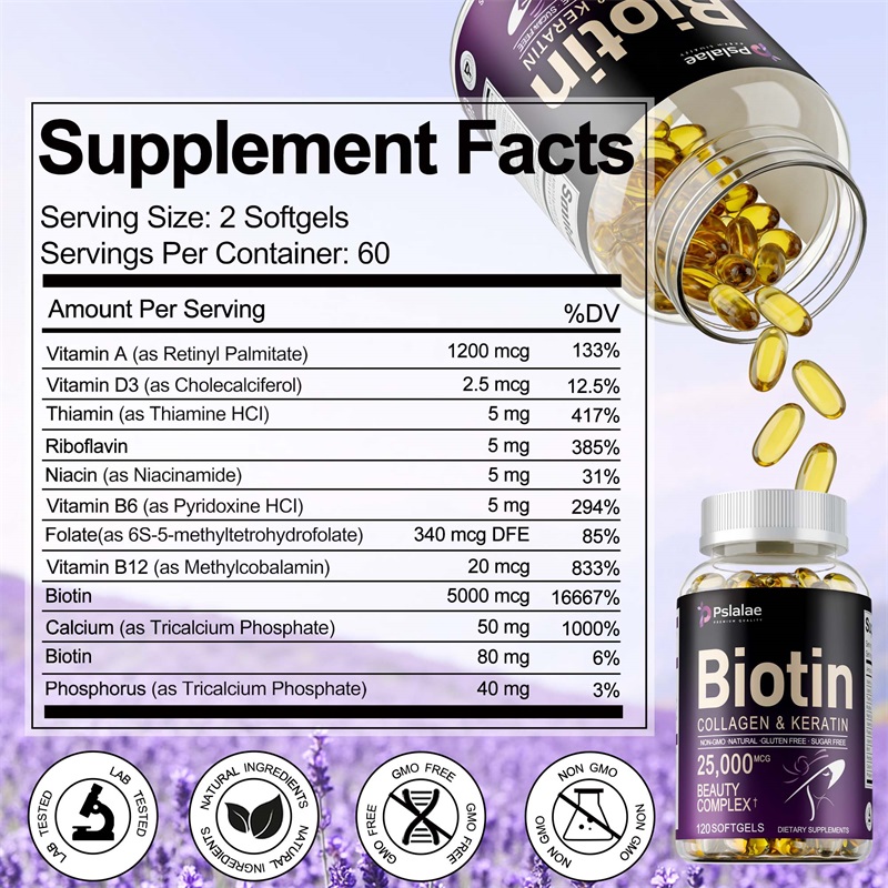 Biotin +Collagen +Keratin Caps - đánh giá và giá Biotin Hair Growth