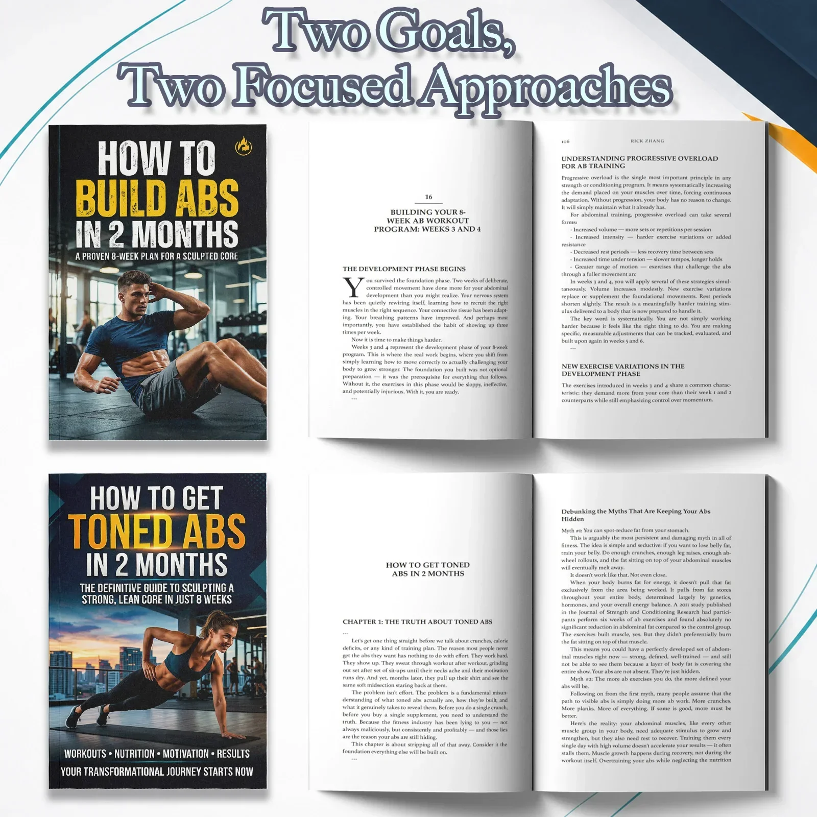 2-Book Abs Training Guide Set  - đánh giá và giá Fitness With Nutrition