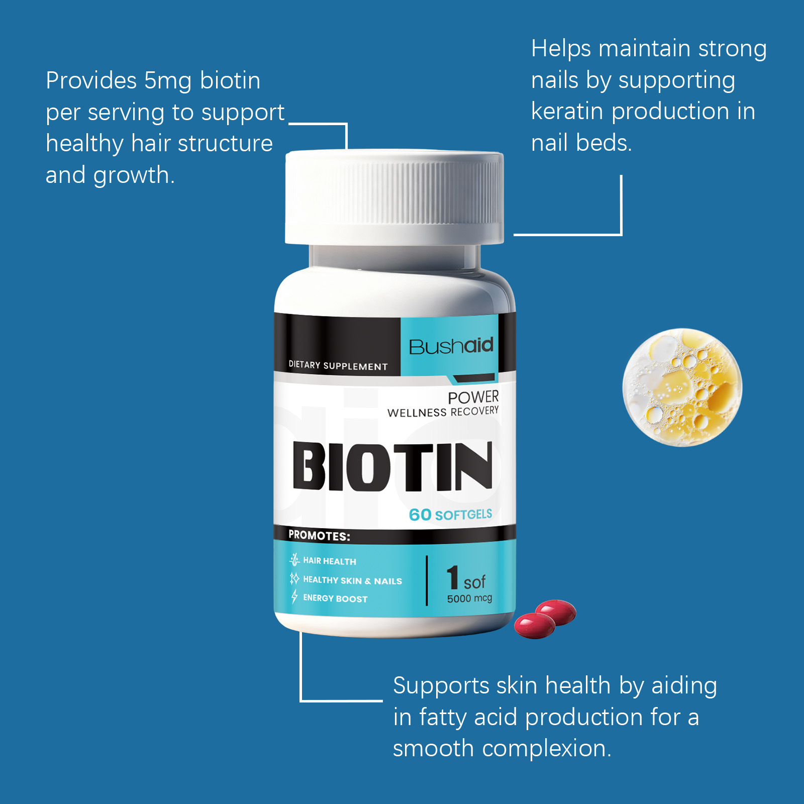 High Potency Biotin Vitamin B7 - đánh giá và giá Biotin Hair Growth